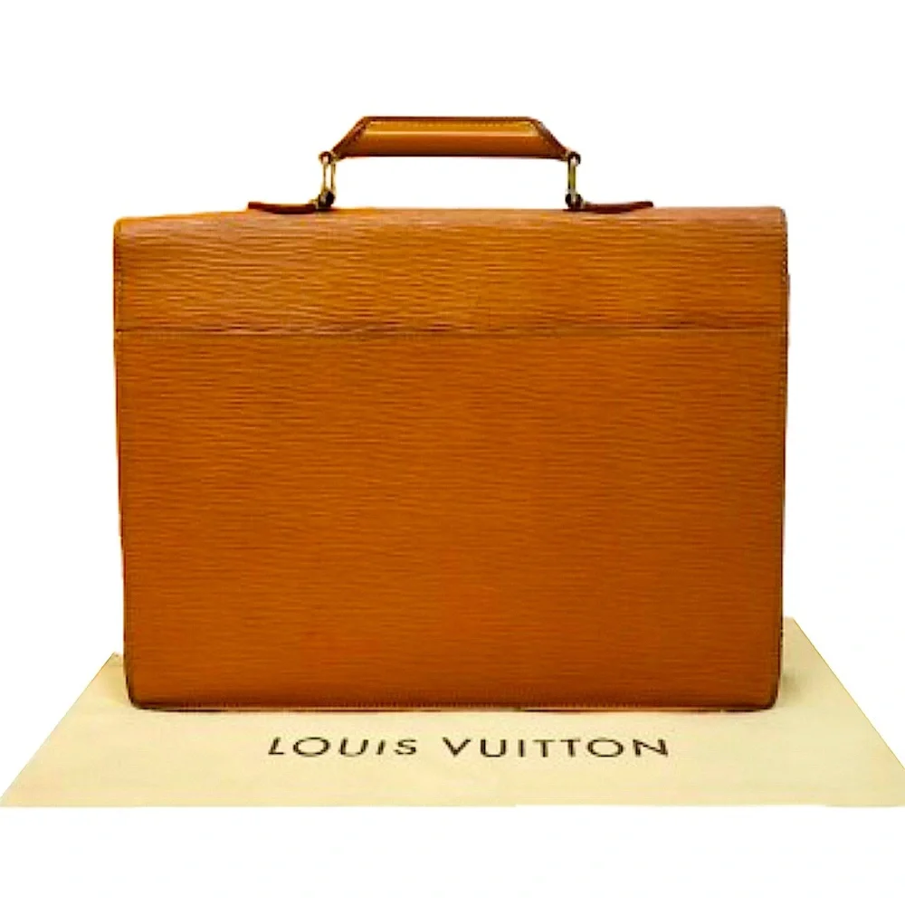 LOUIS VUITTON Ambassador Business Briefcase Cipango Gold Epi Leather Laptop Bag